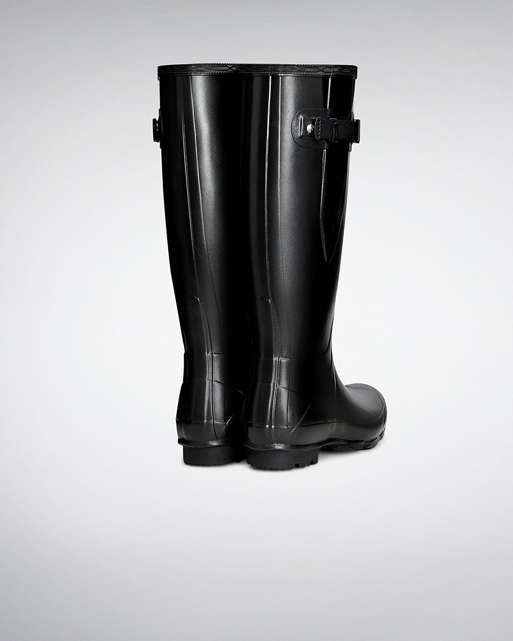 Women Hunter Norris Field Side Adjustable | Tall Rain Boots Black | NZ-80196-AHLZ